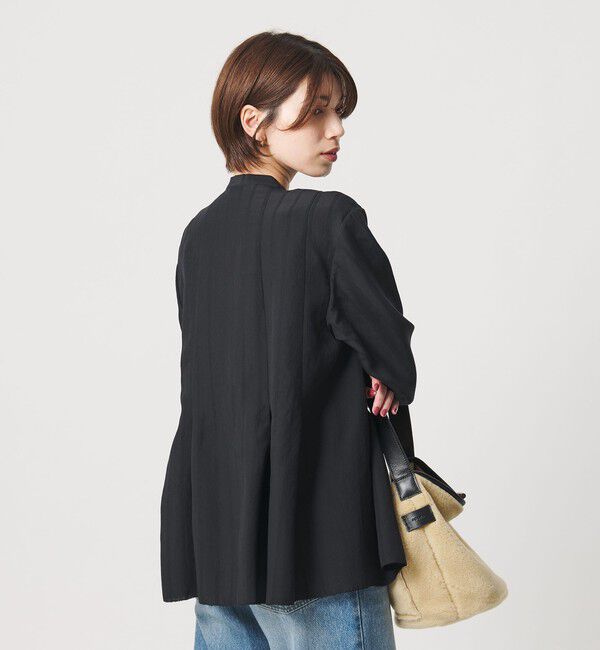 BEAUTY&YOUTH UNITED ARROWS「レーヨンポリエステル タイ タックシャツ」|シャツ・ブラウス|BLACK