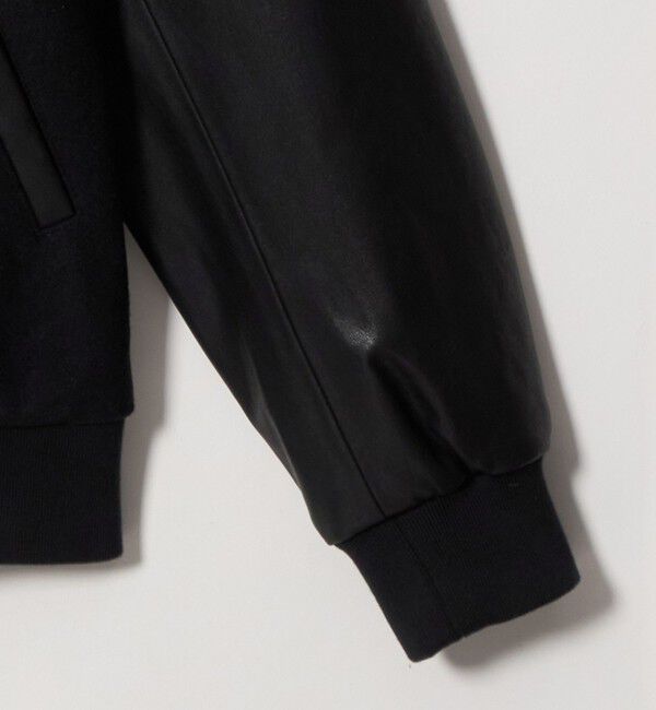 BEAUTY&YOUTH UNITED ARROWS「【WEB限定 WARDROBE SMART】ブラックメルトン レザーライク ジップ ブルゾン」|その他|