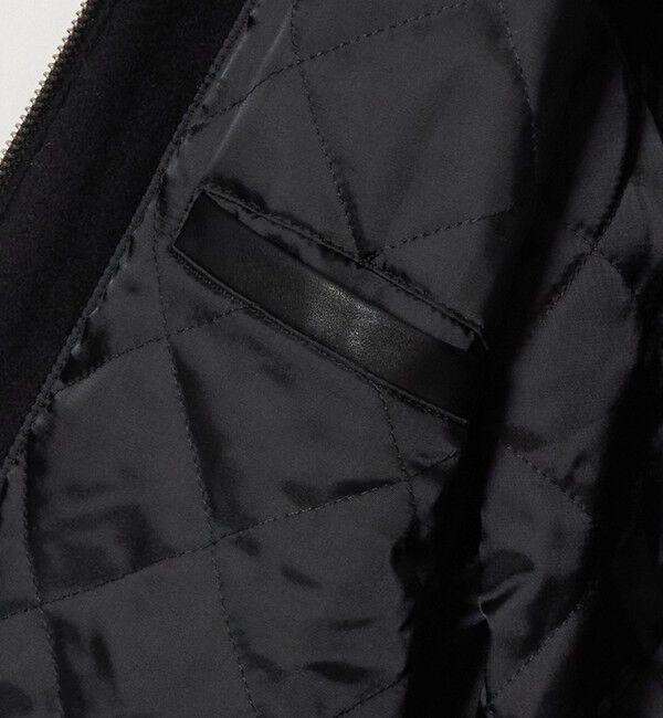 BEAUTY&YOUTH UNITED ARROWS「【WEB限定 WARDROBE SMART】ブラックメルトン レザーライク ジップ ブルゾン」|その他|