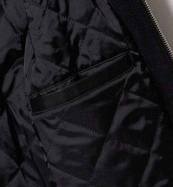 BEAUTY&YOUTH UNITED ARROWS「【WEB限定 WARDROBE SMART】ブラックメルトン レザーライク ジップ ブルゾン」|その他|