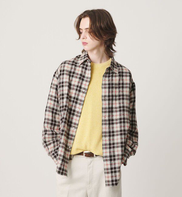 BEAUTY&YOUTH UNITED ARROWS「ウールブレンド チェック レギュラー シャツ GRANDE型」|シャツ・ブラウス|