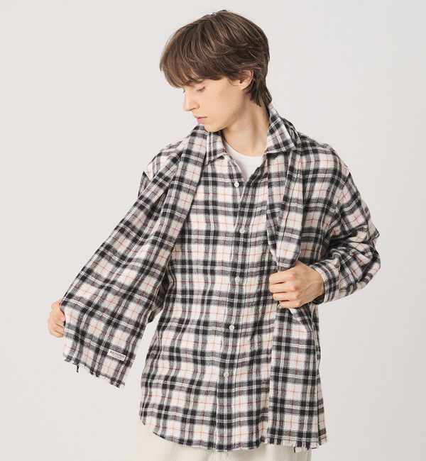 BEAUTY&YOUTH UNITED ARROWS「ウールブレンド チェック レギュラー シャツ GRANDE型」|シャツ・ブラウス|