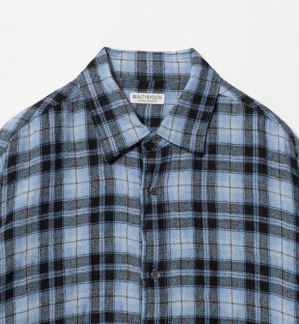 BEAUTY&YOUTH UNITED ARROWS「ウールブレンド チェック レギュラー シャツ GRANDE型」|シャツ・ブラウス|