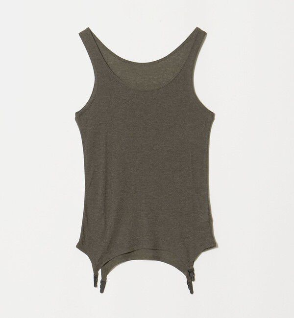 ATTISESSION「＜ATTISESSION＞フライス ガーター タンクトップ II」|Tシャツ・カットソー|DK.BROWN