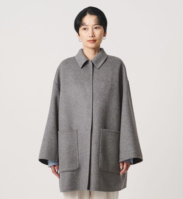 UNITED ARROWS「バイカラー リバー ステンカラー コート」|ステンカラーコート|