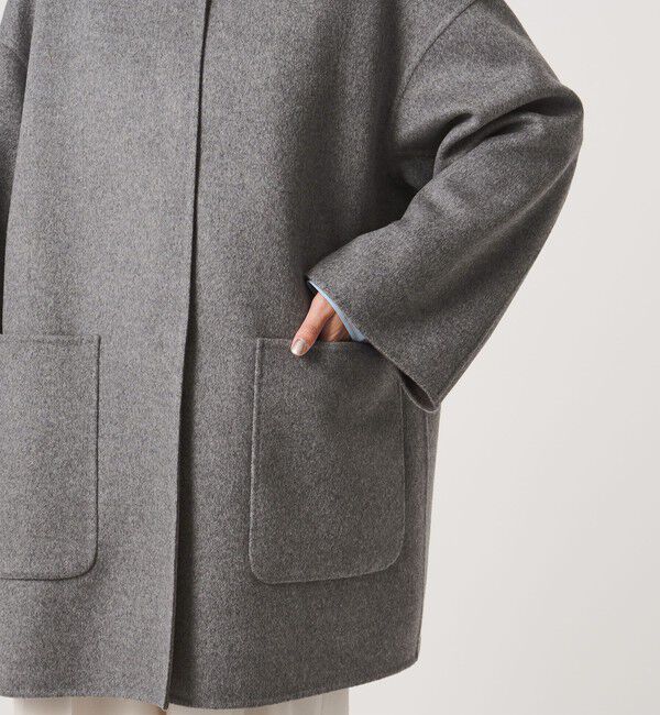 UNITED ARROWS「バイカラー リバー ステンカラー コート」|ステンカラーコート|
