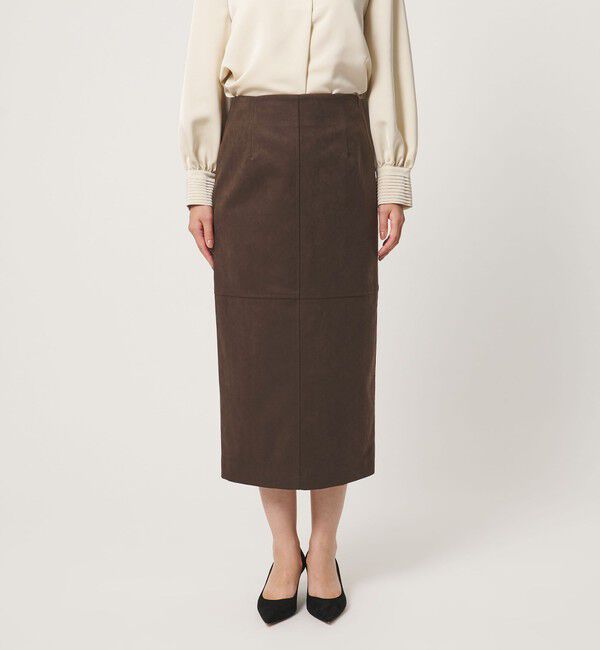 UNITED ARROWS「スエードライク タイトスカート ‐ウォッシャブル‐」|タイト|
