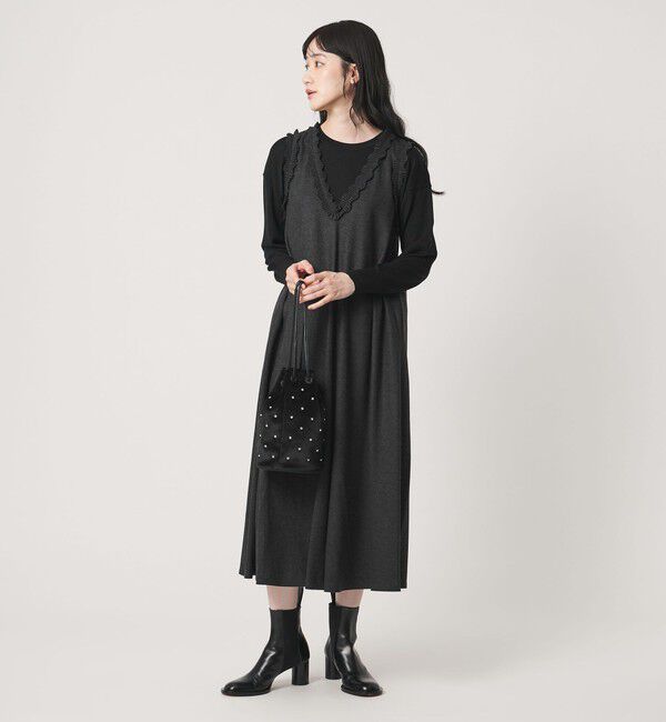 UNITED ARROWS「タック フリル ジャンパースカート」|ジャンパースカート|
