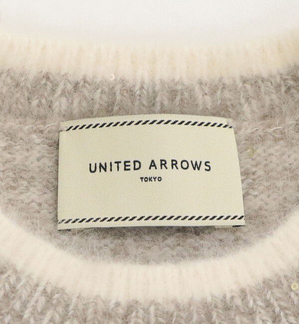 UNITED ARROWS「フォックスカシミヤ スパンコール クルーネック ニット」|ニット・セーター|
