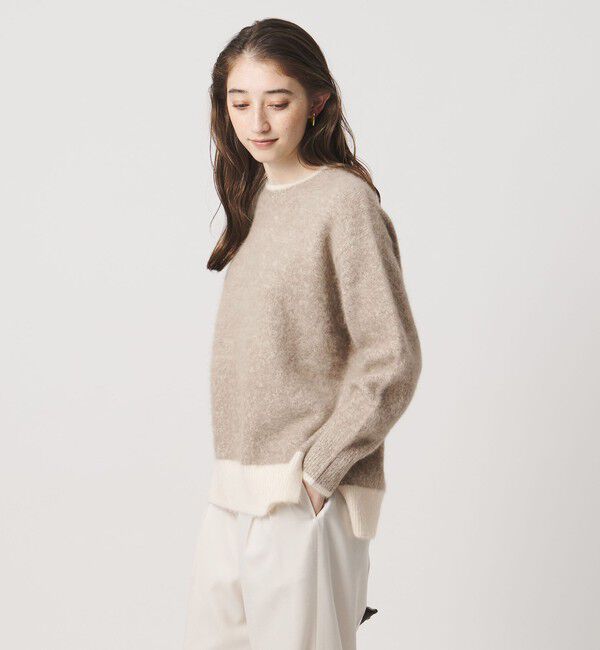 UNITED ARROWS「フォックスカシミヤ スパンコール クルーネック ニット」|ニット・セーター|