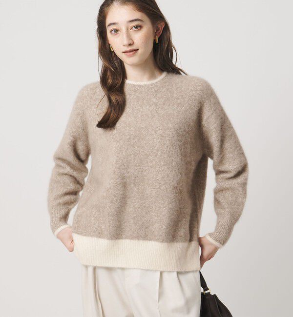 UNITED ARROWS「フォックスカシミヤ スパンコール クルーネック ニット」|ニット・セーター|