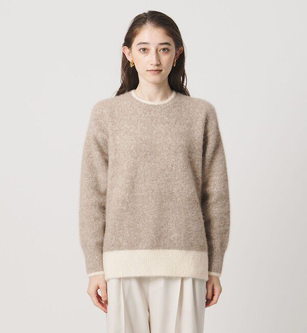 UNITED ARROWS「フォックスカシミヤ スパンコール クルーネック ニット」|ニット・セーター|