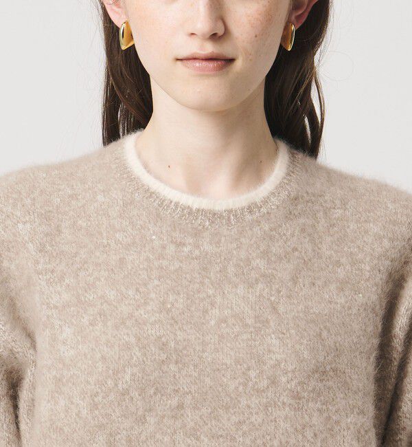 UNITED ARROWS「フォックスカシミヤ スパンコール クルーネック ニット」|ニット・セーター|