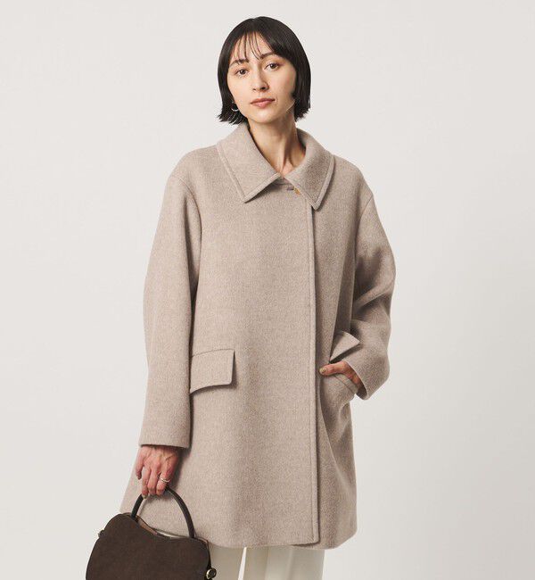 UNITED ARROWS「２WAYカラー ミドルコート」|ステンカラーコート|