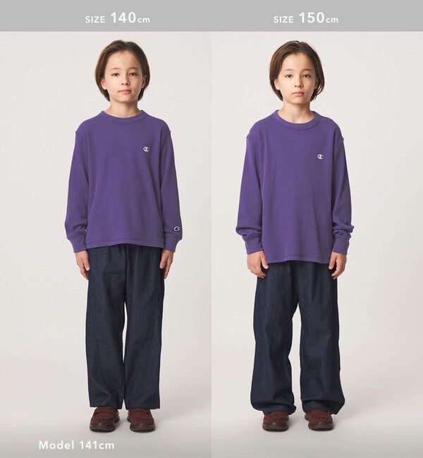 UNITED ARROWS green label relaxing「【WEB限定】＜Champion＞ワッフル ロングスリーブ Tシャツ / キッズ 140cm-160cm」|Tシャツ・カットソー|