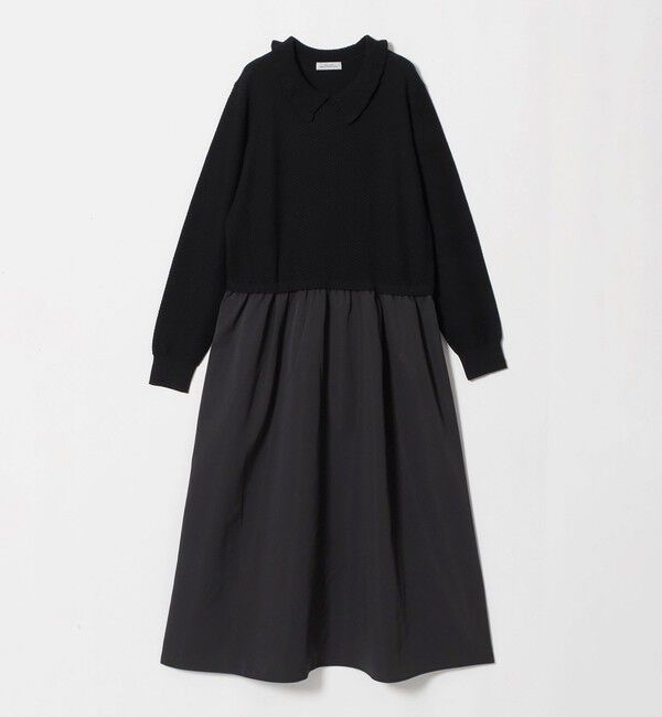 UNITED ARROWS green label relaxing「フリル襟 アミガラ ドッキング ワンピース」|ワンピース|