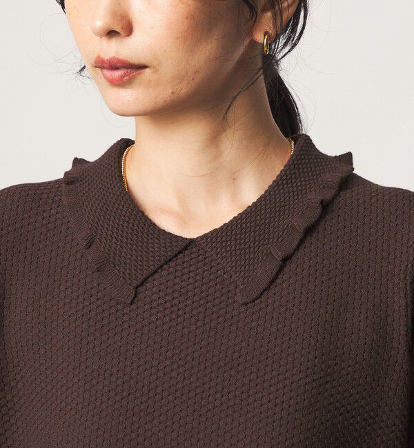 UNITED ARROWS green label relaxing「フリル襟 アミガラ ドッキング ワンピース」|ワンピース|