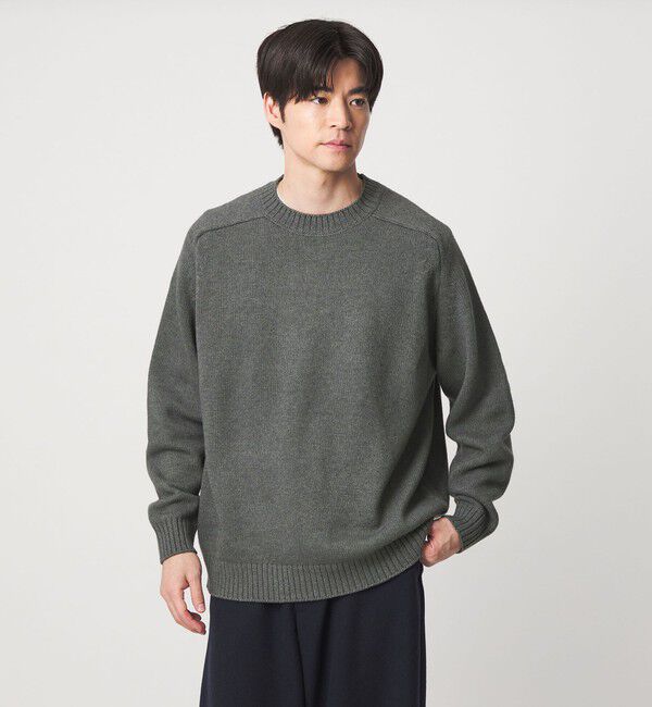UNITED ARROWS green label relaxing「フェード サドル クルーネック ニット -ハンドウォッシャブル-」|ニット・セーター|