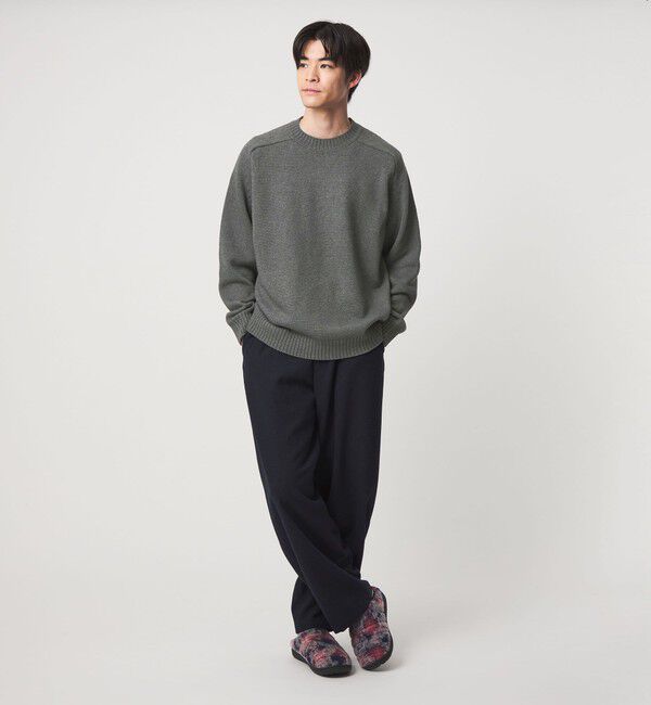 UNITED ARROWS green label relaxing「フェード サドル クルーネック ニット -ハンドウォッシャブル-」|ニット・セーター|
