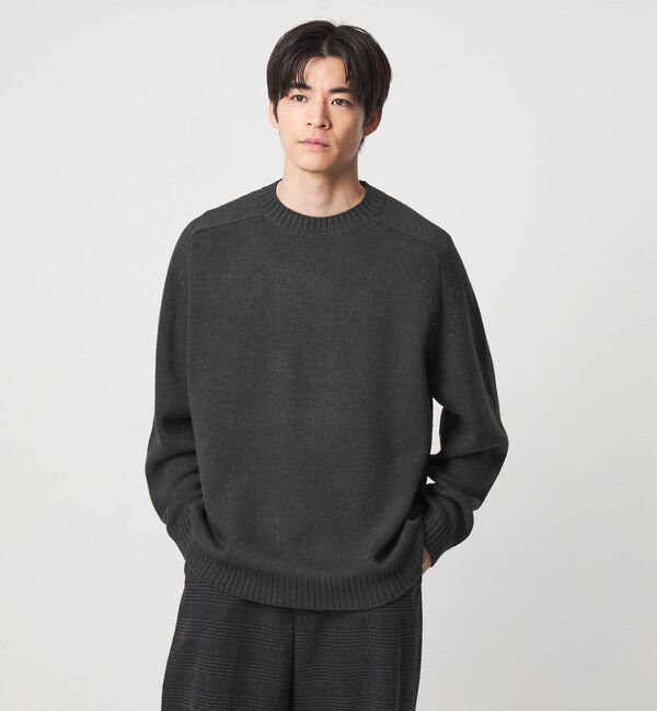 UNITED ARROWS green label relaxing「フェード サドル クルーネック ニット -ハンドウォッシャブル-」|ニット・セーター|