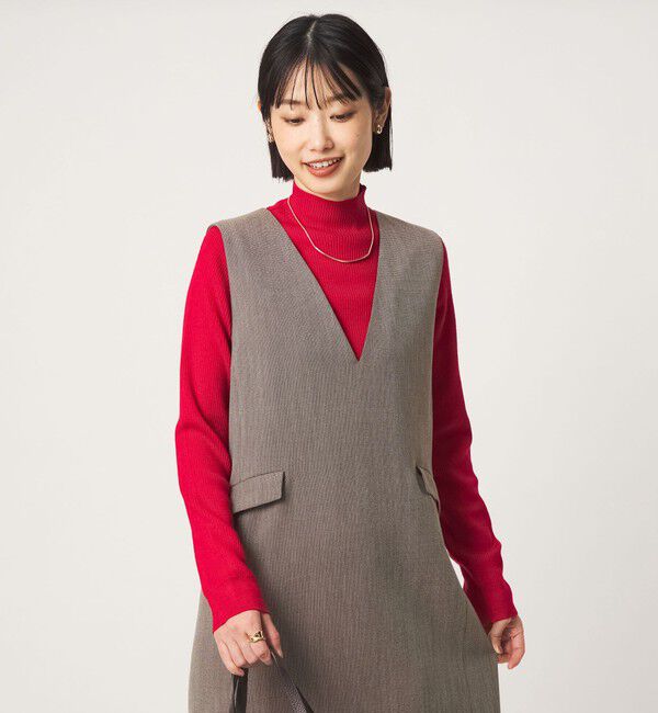 UNITED ARROWS green label relaxing「［size SHORTあり］ジャンパースカート ミニチドリ マシンウォッシャブル ストレッチ」|ジャンパースカート|