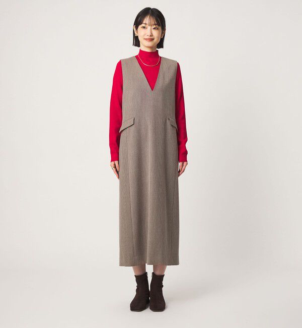 UNITED ARROWS green label relaxing「［size SHORTあり］ジャンパースカート ミニチドリ マシンウォッシャブル ストレッチ」|ジャンパースカート|