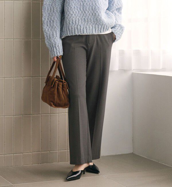 BEAUTY&YOUTH UNITED ARROWS「裏起毛バックゴム ストレートパンツ ウォッシャブル」|スラックス|