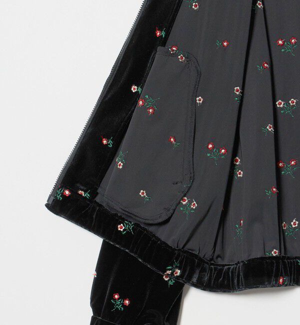 UNITED ARROWS「＜TICCA＞ベロア フラワー トラックジャケット」|スウェット・ジャージ|