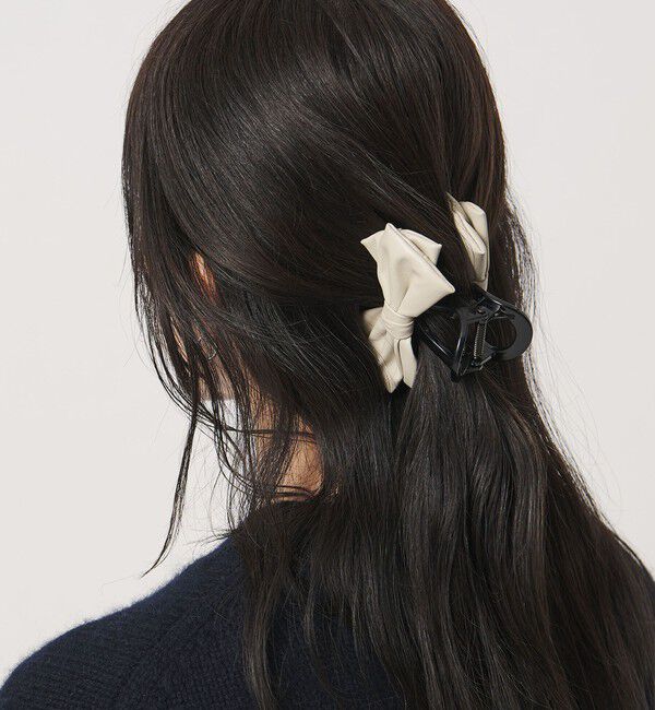 UNITED ARROWS「レザーライク リボン ヘアクリップ」|その他|