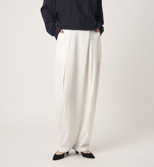 conte「＜conte＞アシンメトリー ラップワイドパンツ WHITE」|その他|WHITE