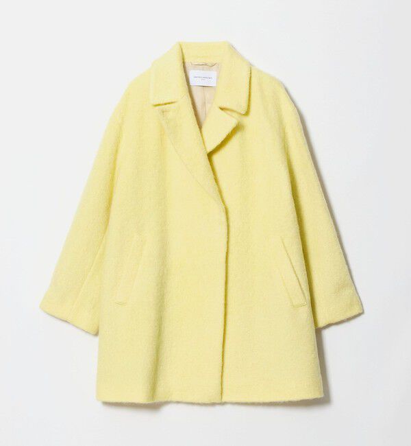 UNITED ARROWS「シャギー テーラード ミドル コート」|チェスターコート|YELLOW