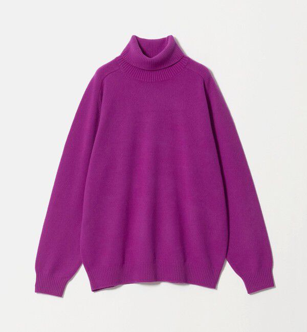 UNITED ARROWS「ウール/カシミヤ ミドルゲージ タートルネック ニット」|ニット・セーター|PURPLE