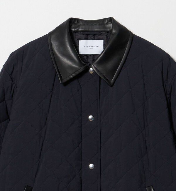 UNITED ARROWS「キルティング ステンカラー ミドルコート」|ステンカラーコート|