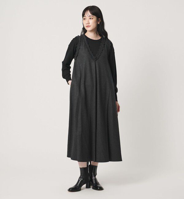 UNITED ARROWS「タック フリル ジャンパースカート」|ジャンパースカート|
