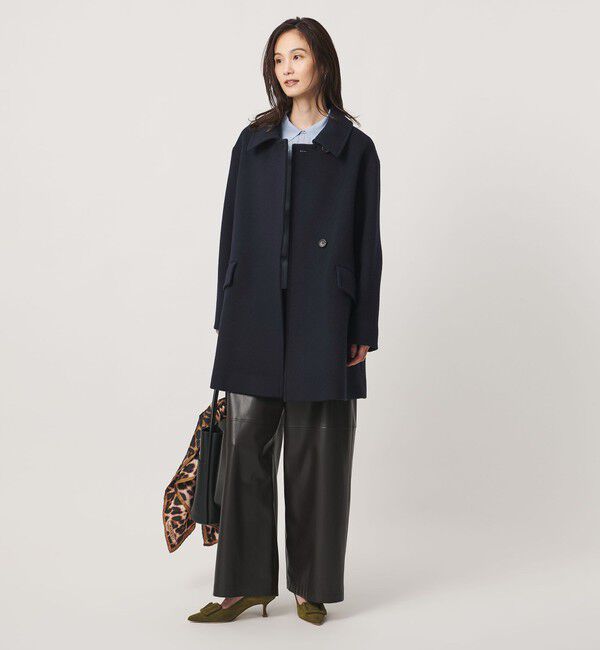 UNITED ARROWS「２WAYカラー ミドルコート」|ステンカラーコート|