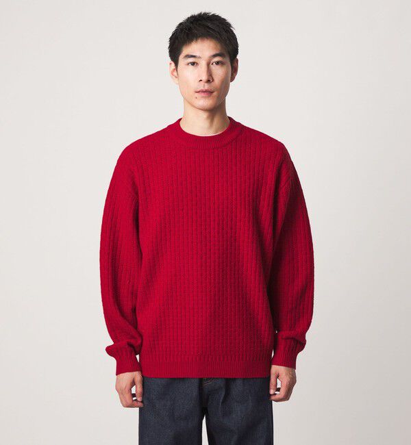 UNITED ARROWS green label relaxing「ハミルトンラムズウール ナイロン ワイドネック ニット」|ニット・セーター|