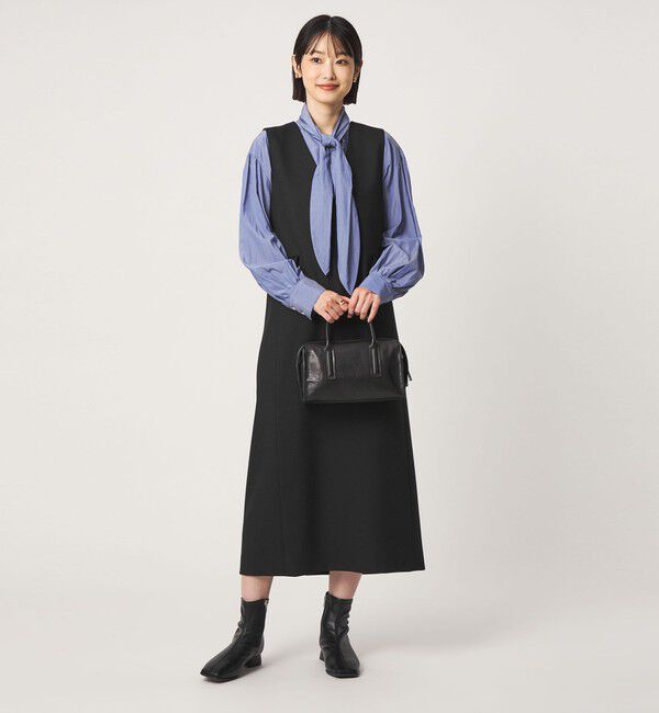 UNITED ARROWS green label relaxing「［size SHORTあり］ジャンパースカート マシンウォッシャブル ストレッチ」|ジャンパースカート|BLACK