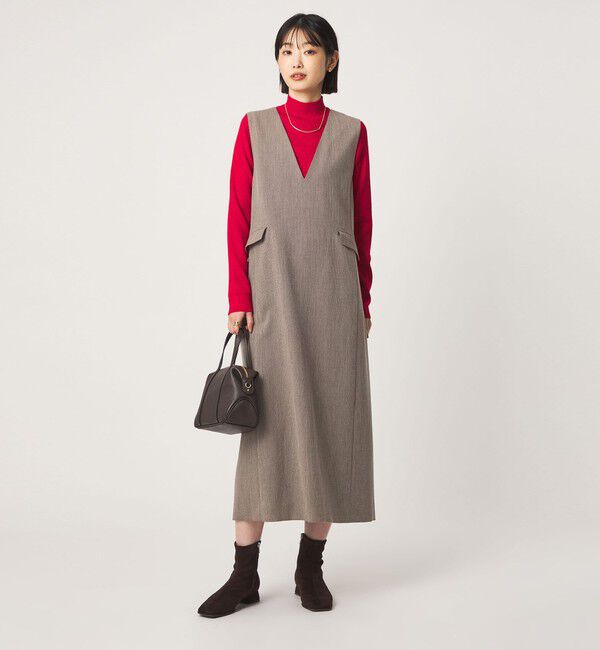 UNITED ARROWS green label relaxing「［size SHORTあり］ジャンパースカート ミニチドリ マシンウォッシャブル ストレッチ」|ジャンパースカート|