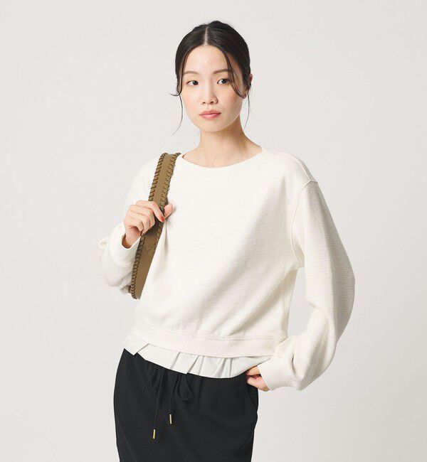 BEAUTY&YOUTH UNITED ARROWS「コットン ダブルフェイス ドッキング プルオーバー」|Tシャツ・カットソー|