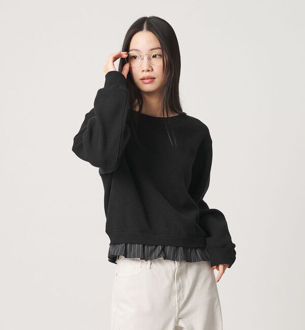 BEAUTY&YOUTH UNITED ARROWS「コットン ダブルフェイス ドッキング プルオーバー」|Tシャツ・カットソー|