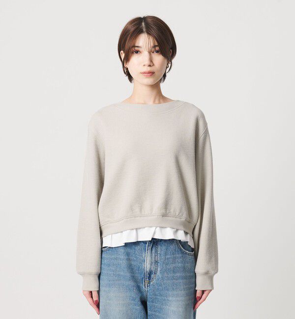 BEAUTY&YOUTH UNITED ARROWS「コットン ダブルフェイス ドッキング プルオーバー」|Tシャツ・カットソー|