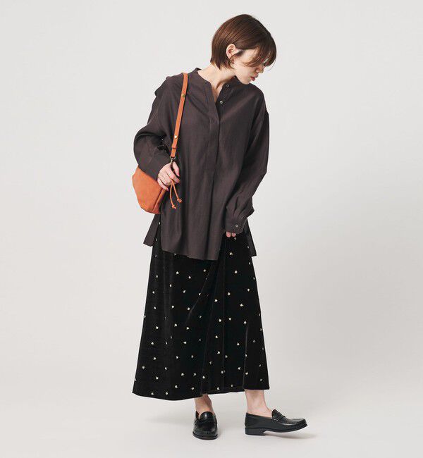 BEAUTY&YOUTH UNITED ARROWS「フラワー エンブロイダリー ベロア スカート ウォッシャブル」|スカート|