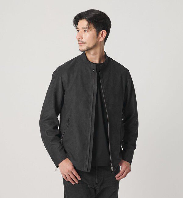 BEAUTY&YOUTH UNITED ARROWS「【WEB限定 WARDROBE SMART】スエードライク シングル ライダースジャケット」|その他|