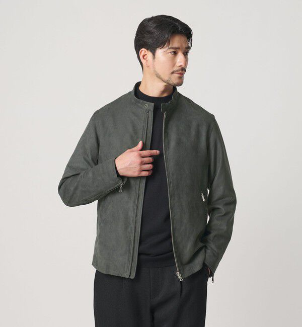 BEAUTY&YOUTH UNITED ARROWS「【WEB限定 WARDROBE SMART】スエードライク シングル ライダースジャケット」|その他|