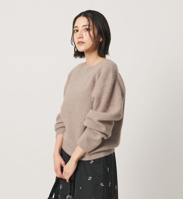 BEAUTY&YOUTH UNITED ARROWS「フォックスブレンド ボリュームスリーブ ボートネックニットプルオーバー」|ニット・セーター|