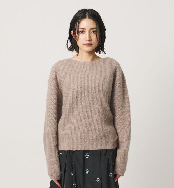BEAUTY&YOUTH UNITED ARROWS「フォックスブレンド ボリュームスリーブ ボートネックニットプルオーバー」|ニット・セーター|