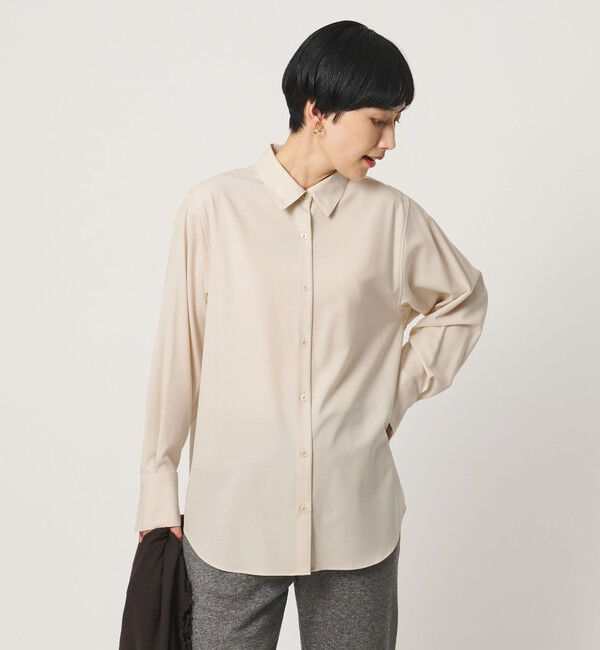 UNITED ARROWS「レギュラーカラー ロング シャツ」|シャツ・ブラウス|NATURAL