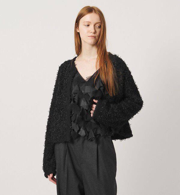 AEWEN MATOPH「＜AEWEN MATOPH＞ニット ツイード ペプラム カーディガン」|カーディガン|