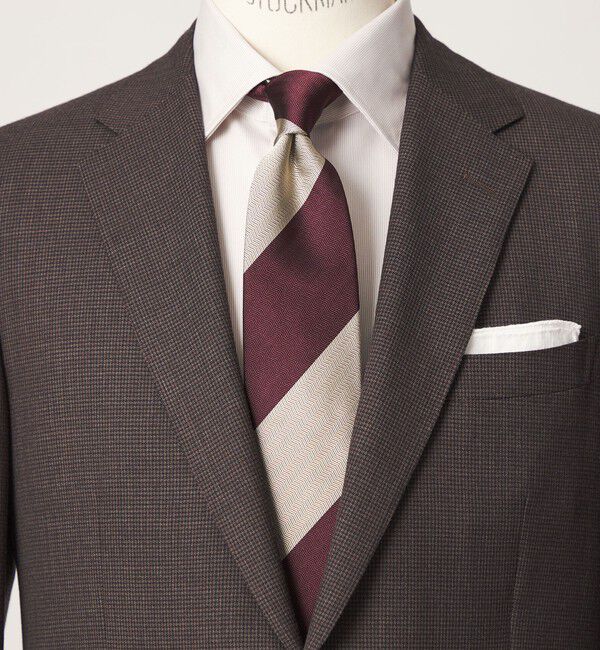 UNITED ARROWS green label relaxing「GLR シルク3 8.0cm ストライプ２ ネクタイ」|ネクタイ・蝶ネクタイ|WINE