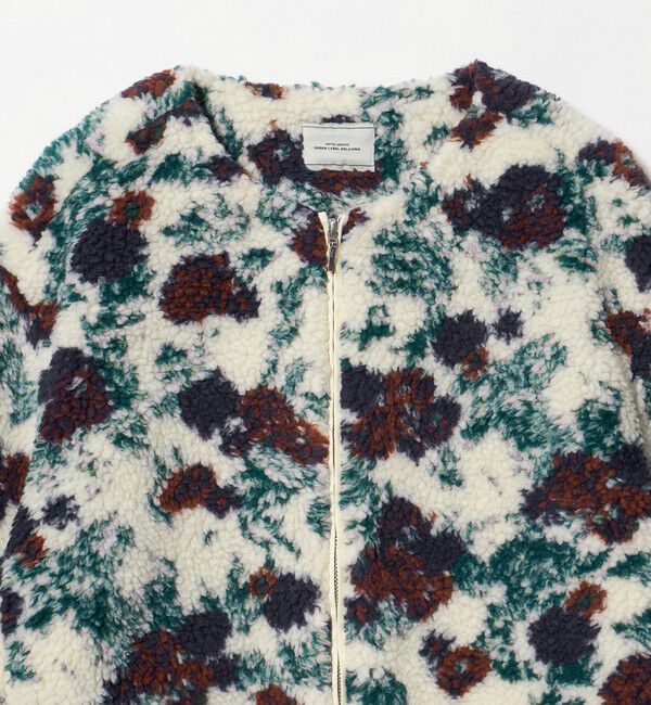 UNITED ARROWS green label relaxing「【WEB限定】＜at ease＞ボア ノーカラー フラワー ブルゾン」|その他|